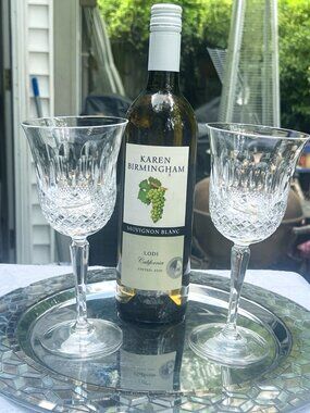 Set Of 2 VTG Gorham Crystal Lady Madison Wine Goblets Perfect For Celebrations